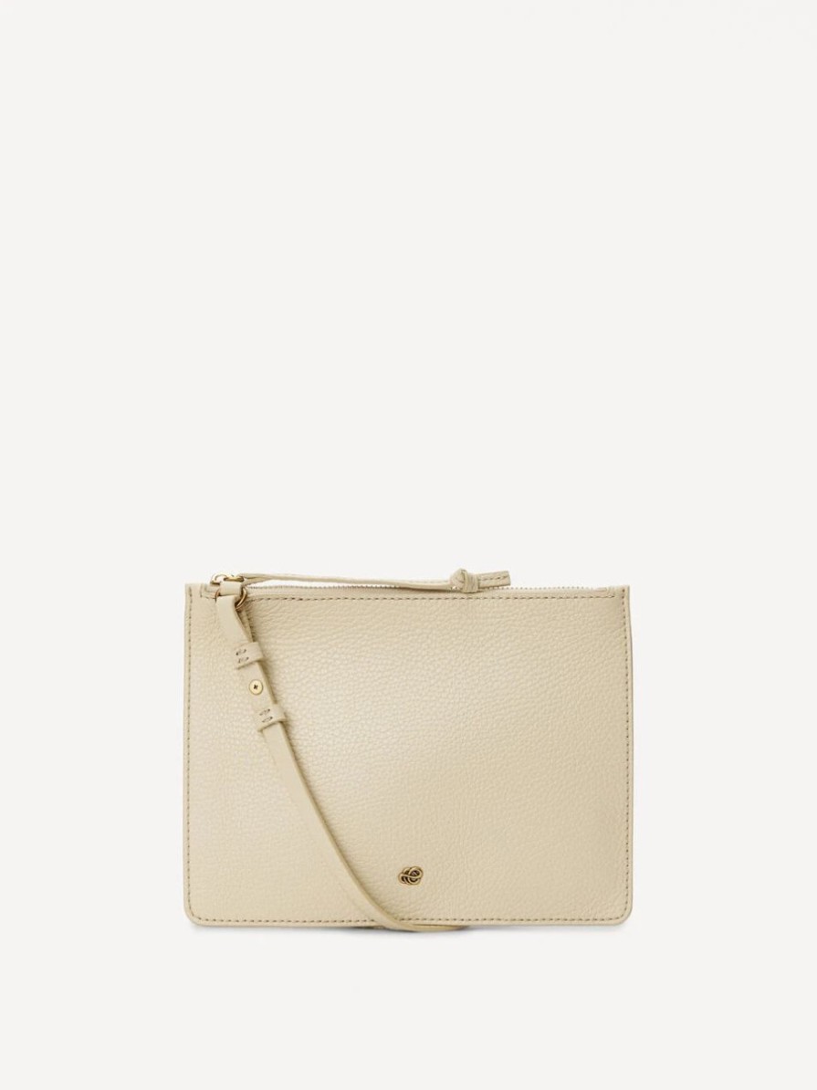 Clearance * Aya Leather Purse Aged Beige