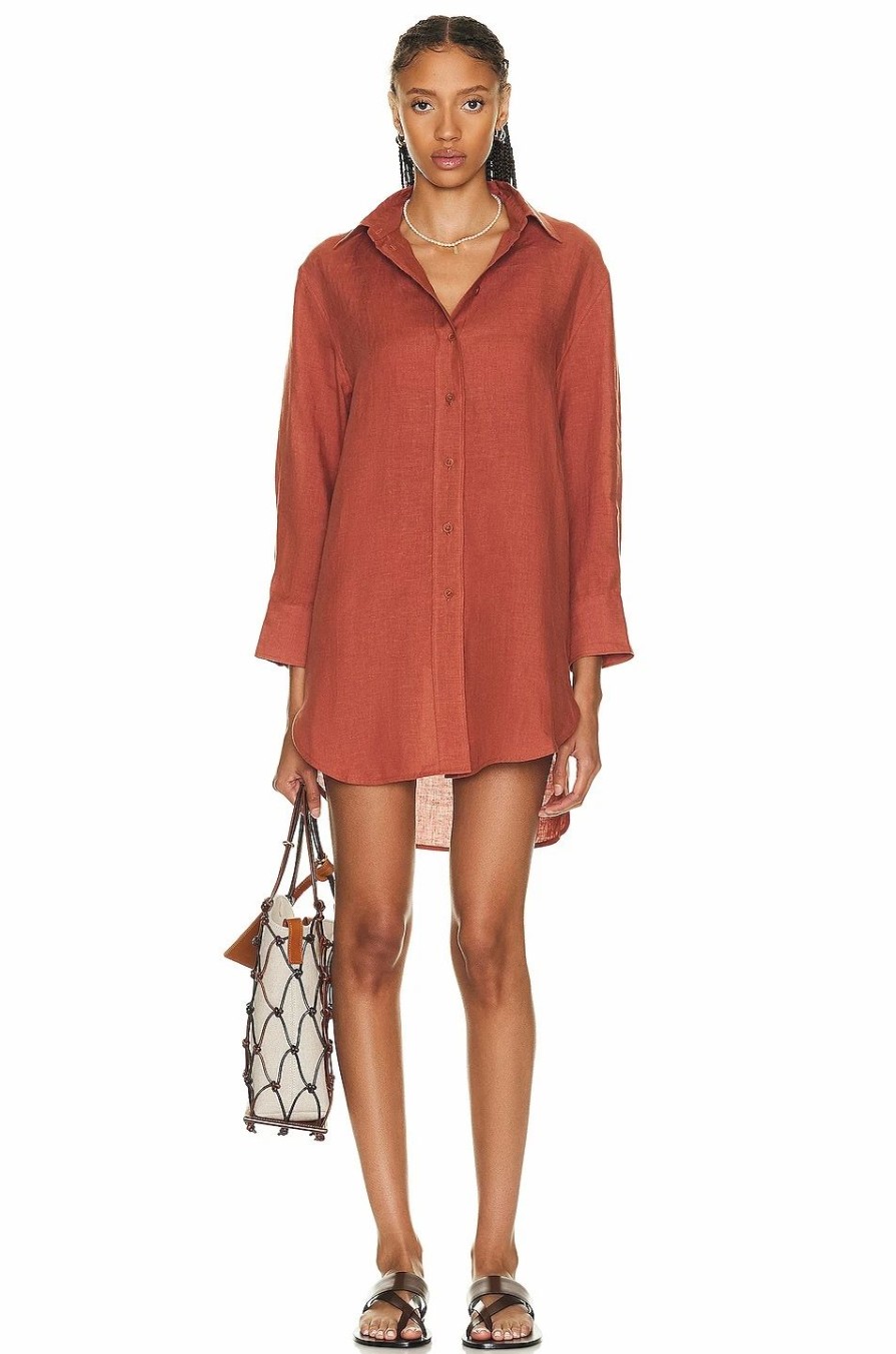 Clearance * Eres Mignonette Button Up Shirt Dress