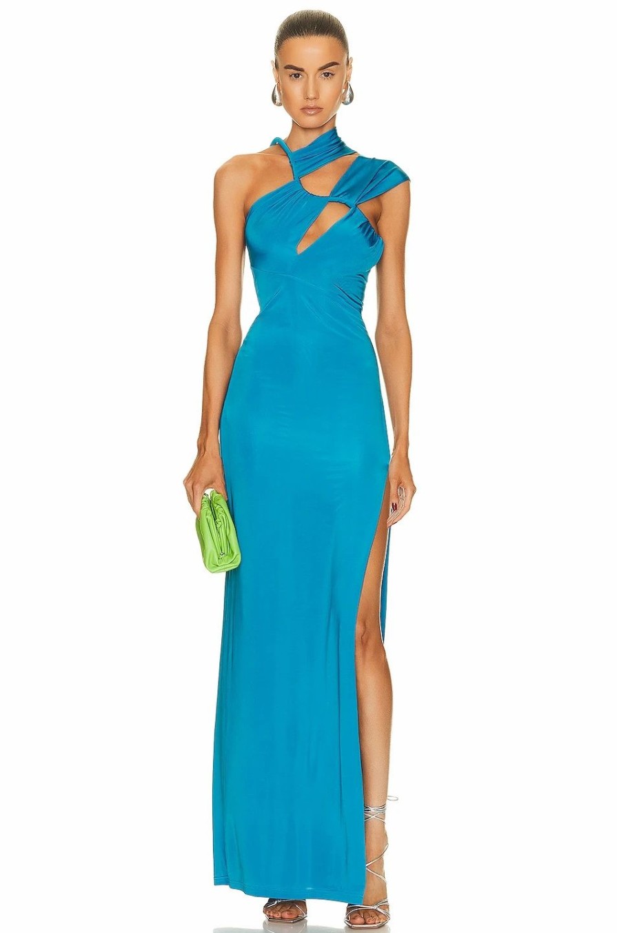 Clearance * Et Ochs June Cord Cutout Ruched Gown