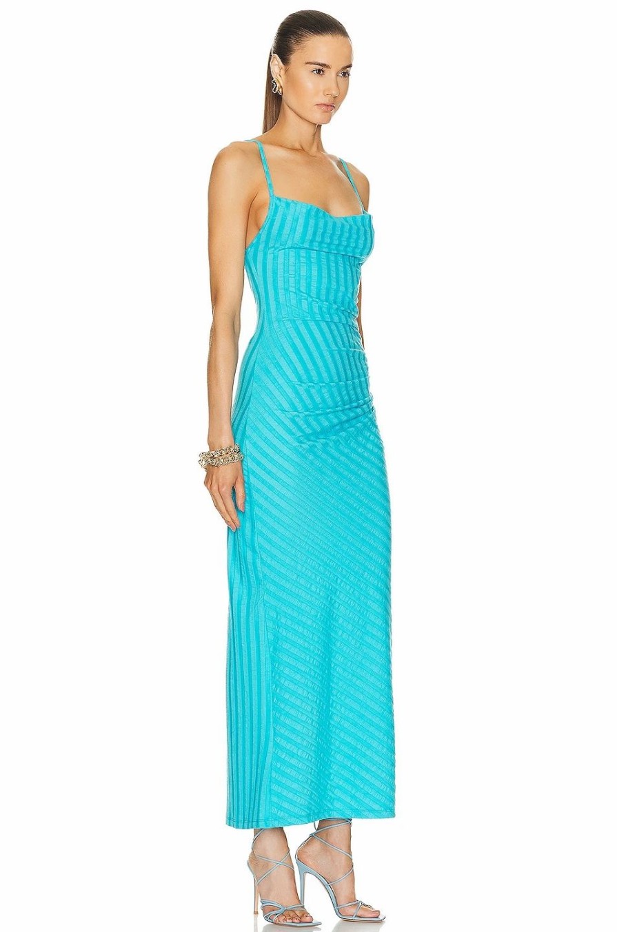 New * Jonathan Simkhai Standard Annalyse Compact Rib Jersey Midi Slip Dress