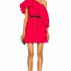 Best * Alexander Mcqueen One Shoulder Ruffle Mini Dress