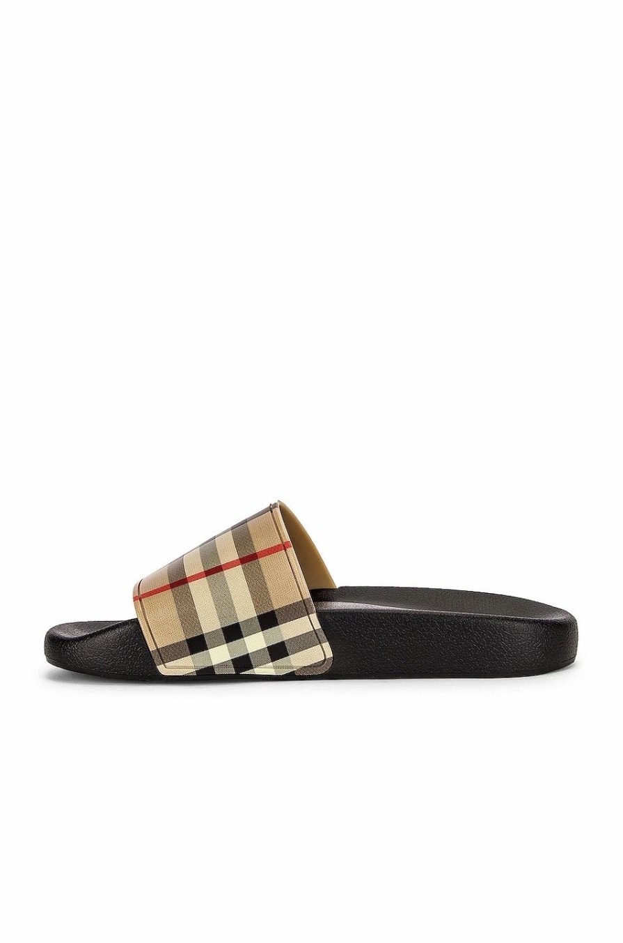 Online * Burberry Furley Check Slides