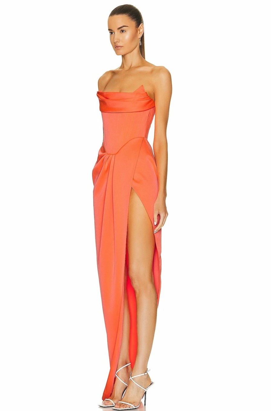 Clearance * Alex Perry Harland Longline Corset Drape Gown