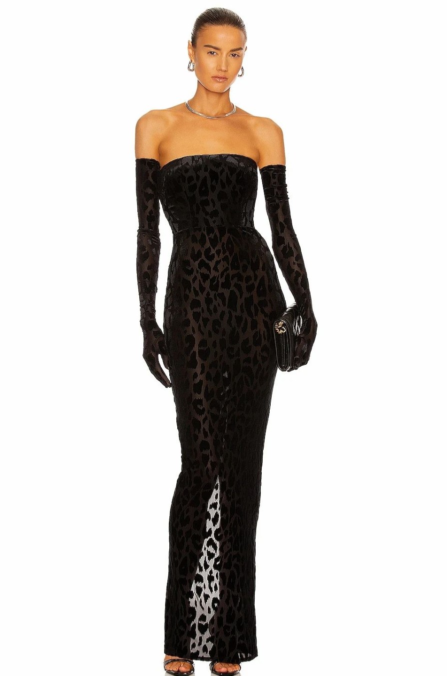 New * Alex Perry Colton Dress With Gloves