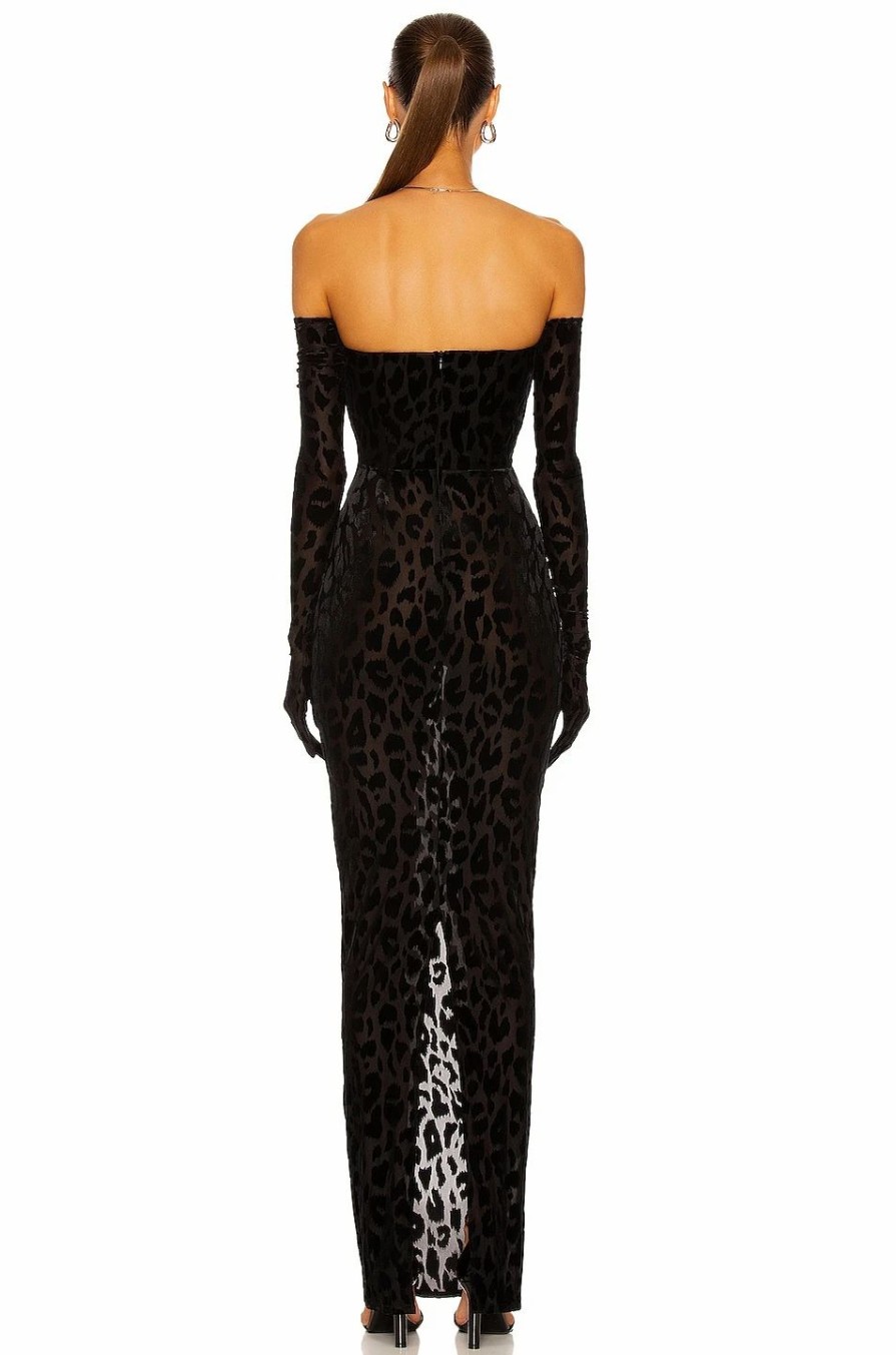 New * Alex Perry Colton Dress With Gloves