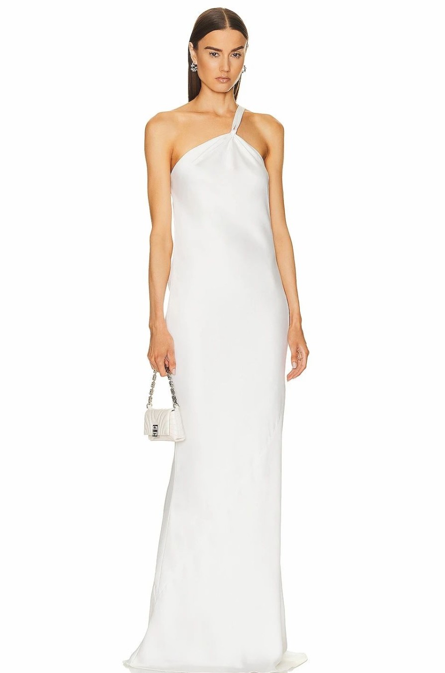 Best * Norma Kamali One Shoulder Bias Gown