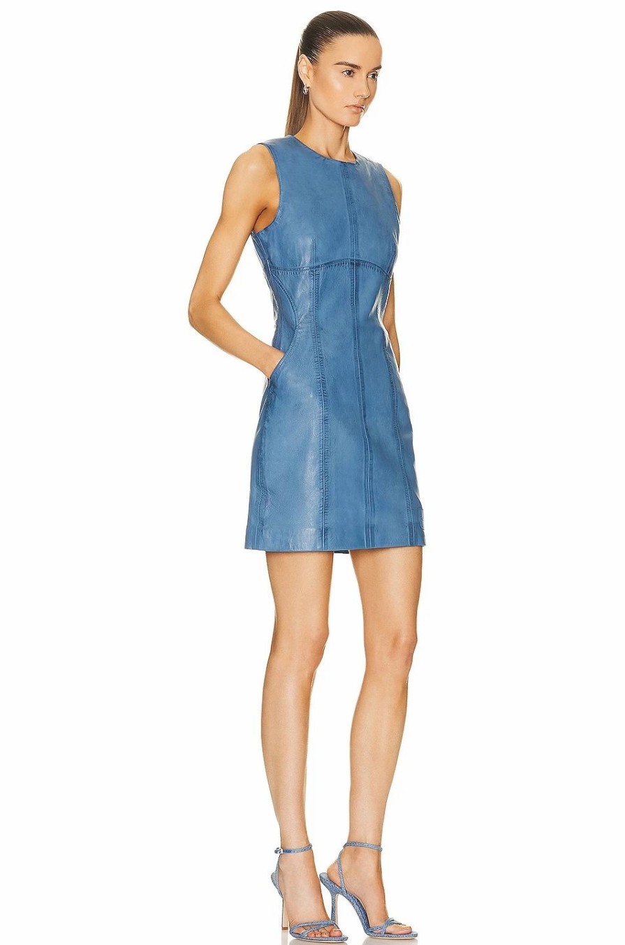 Clearance * Remain Leather Sleeveless Mini Dress