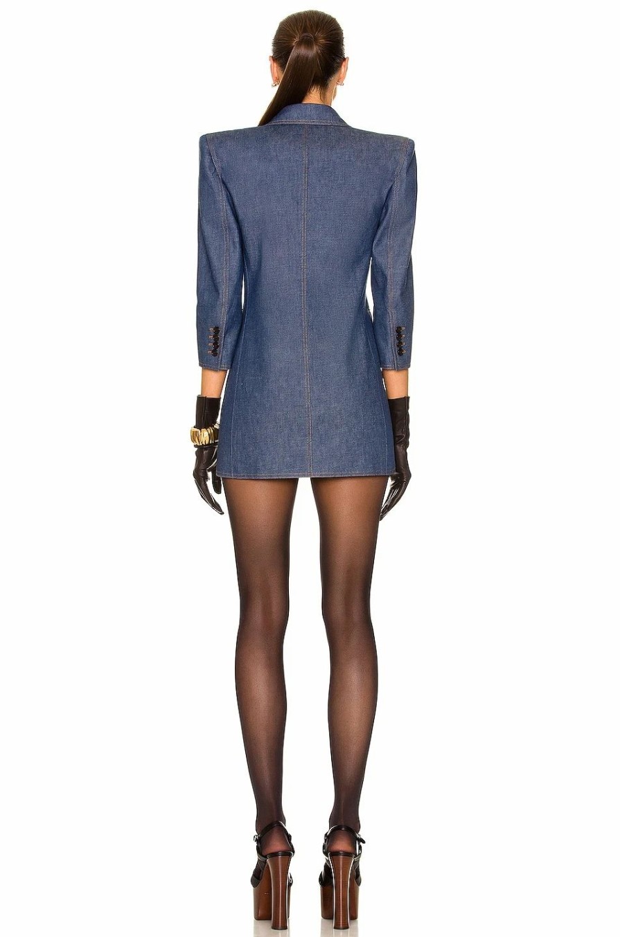 Clearance * Saint Laurent Denim Blazer Mini Dress