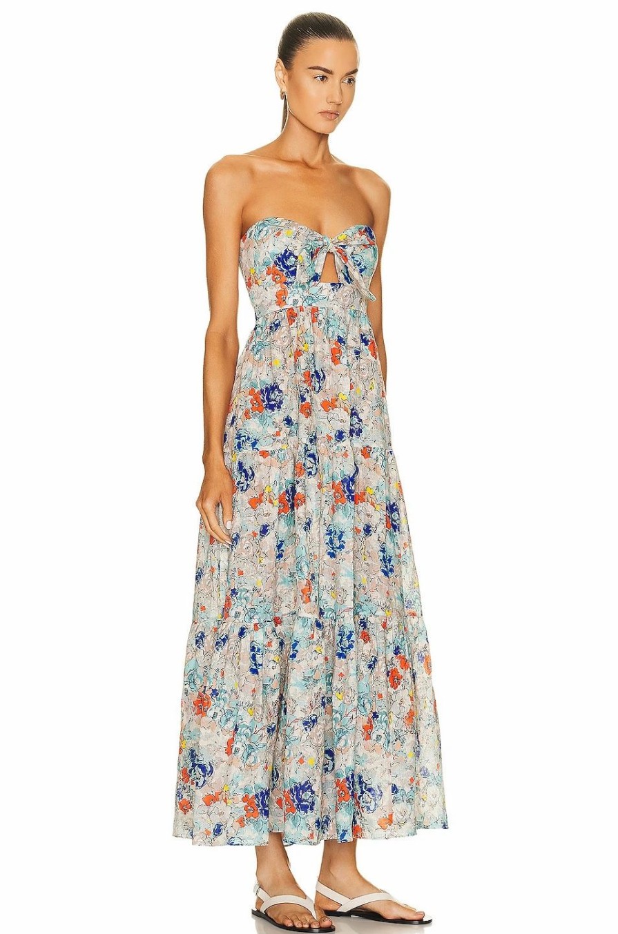 Online * Zimmermann Clover Tie Front Midi Dress