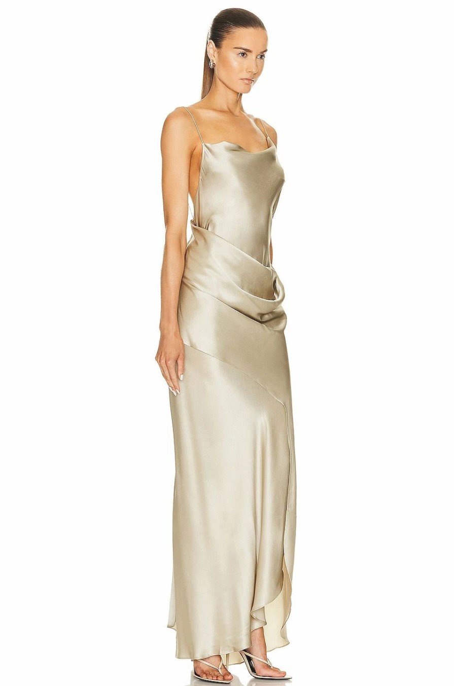 New * Christopher Esber Verdant Falls Draped Dress