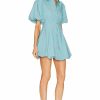 Best * Simkhai Cleo Poplin Balloon Pintuck Mini Dress