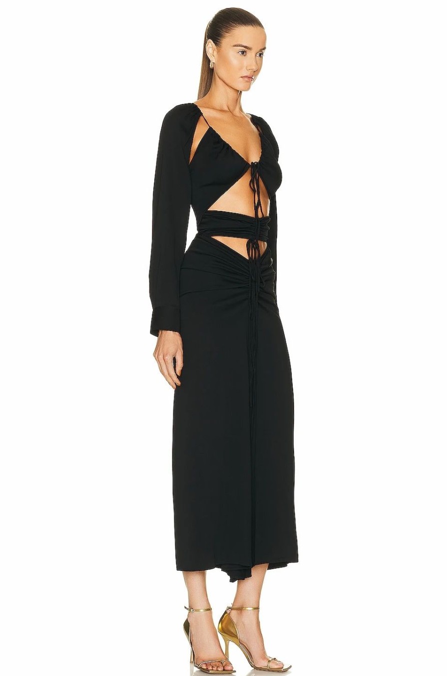 Best * Christopher Esber Ruched Tie Floating Sleeve Dress