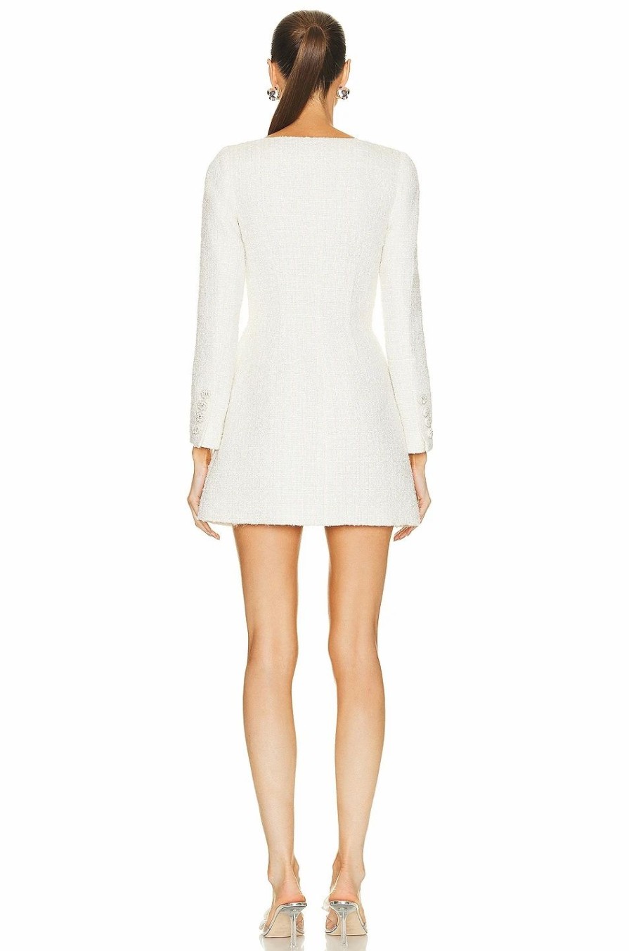 Online * Self Portrait Metallic Boucle Mini Dress