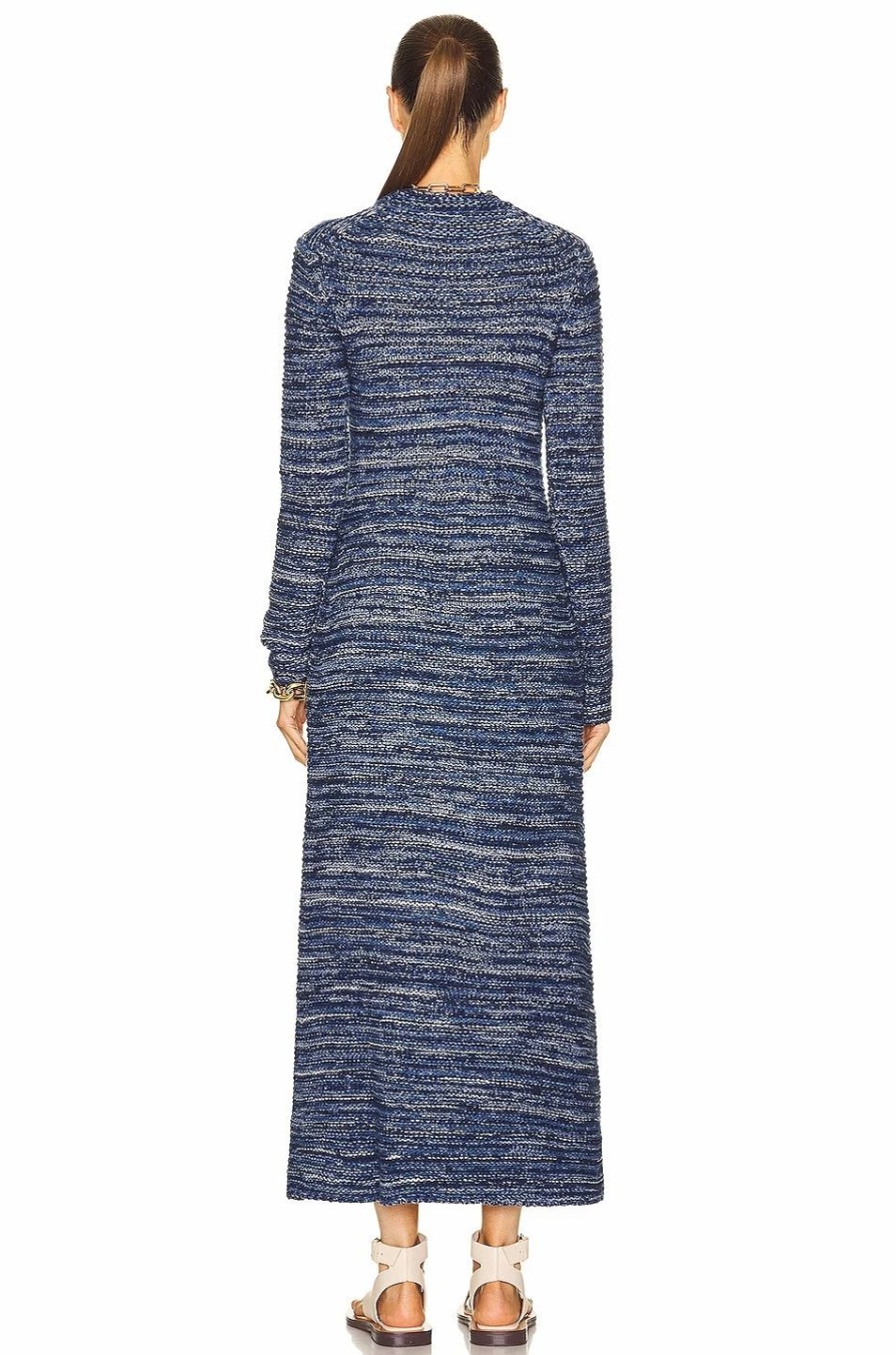 Clearance * Chloe Ocean Waves Long Sleeve Dress