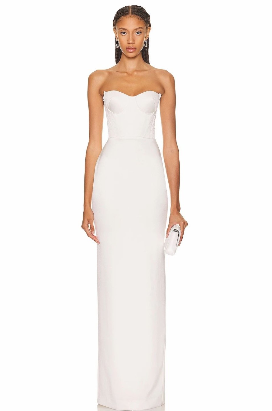 Best * Alex Perry Aniston Strapless Cup Column Gown