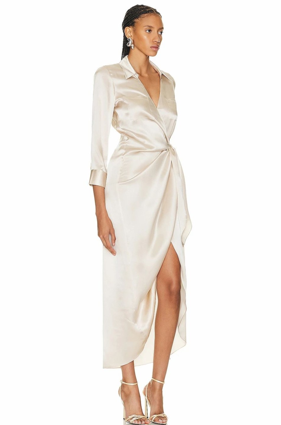 Wholesale * L'Agence Kadi Long Wrap Dress