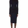 Clearance * Enza Costa Lurex Jersey Twist Midi Dress