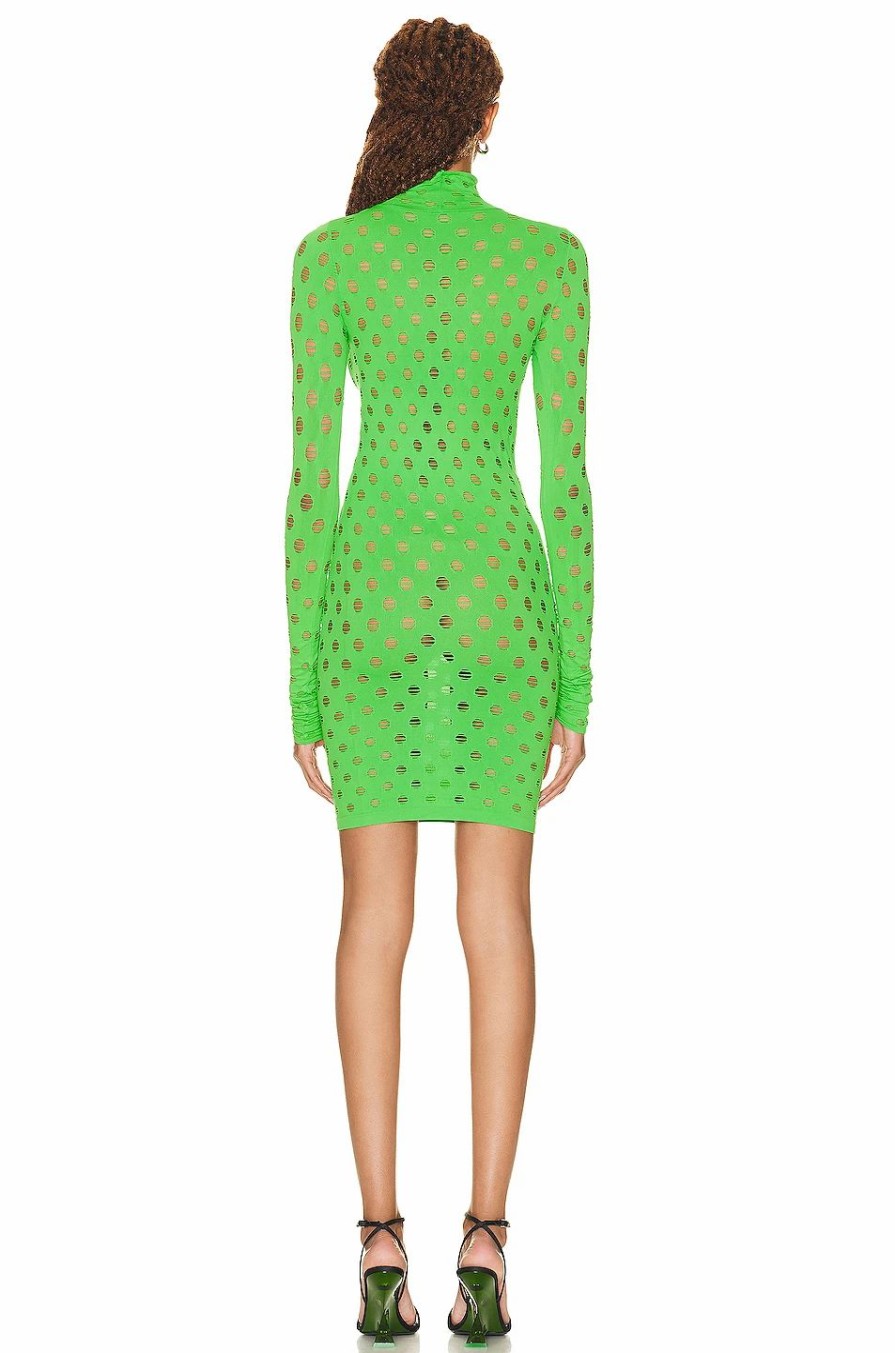 Hot * Maisie Wilen Perforated Turtleneck Dress