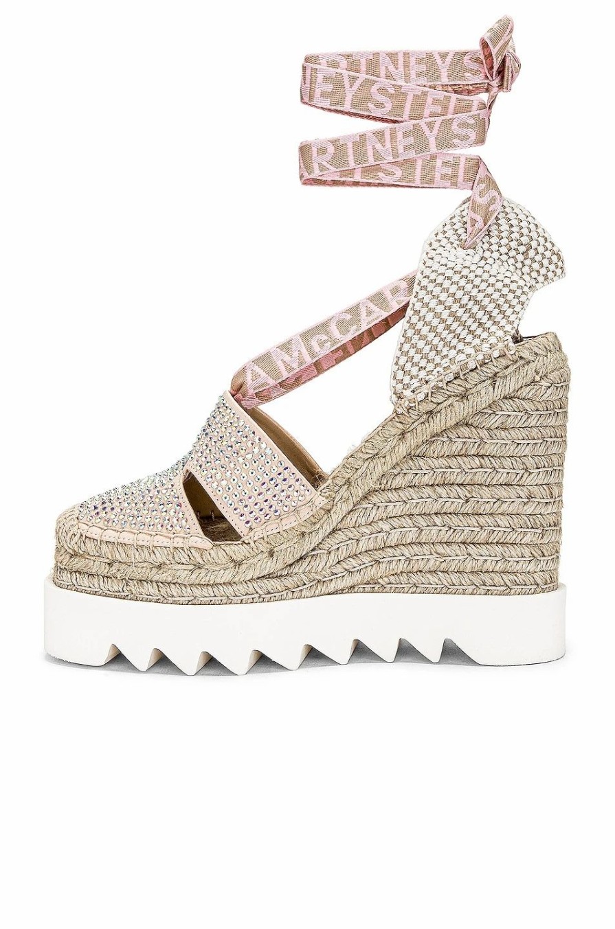 Wholesale * Stella Mccartney Gaia Satin & Crystal Wedge