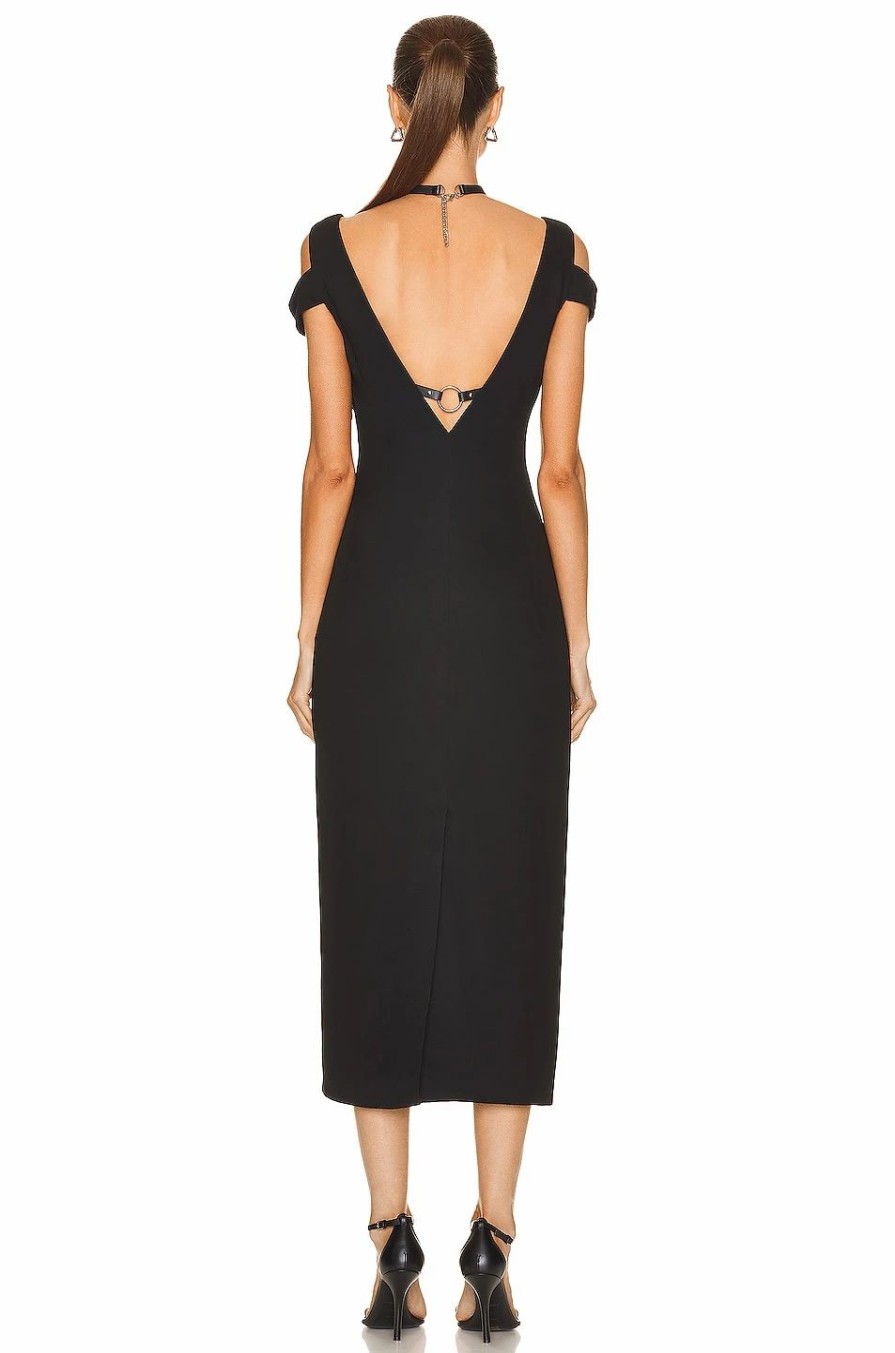 New * Monse Harness Midi Dressin Black